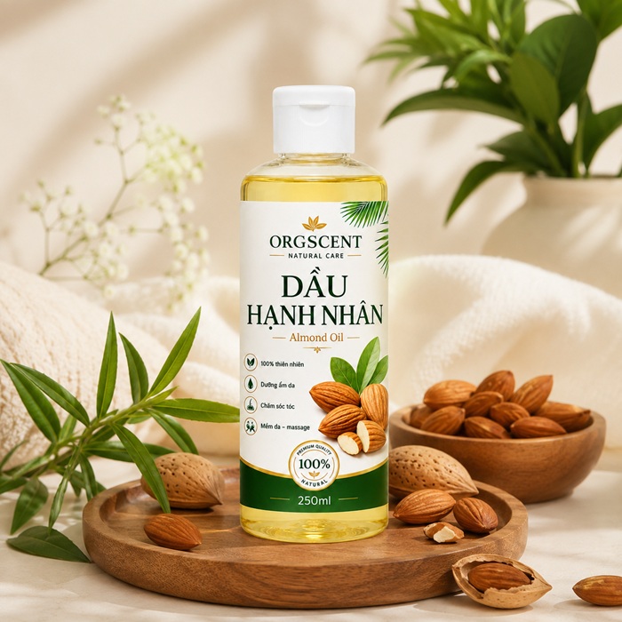 Ảnh minh họa: Sản phẩm dầu nền hạnh nhân 250ml của Orgscent