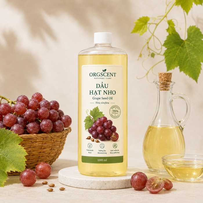 Ảnh minh họa: Sản phẩm dầu nền hạt nho 1l của Orgscent