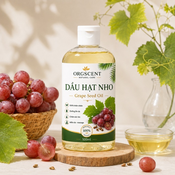 Ảnh minh họa: Sản phẩm dầu nền hạt nho 500ml của Orgscent