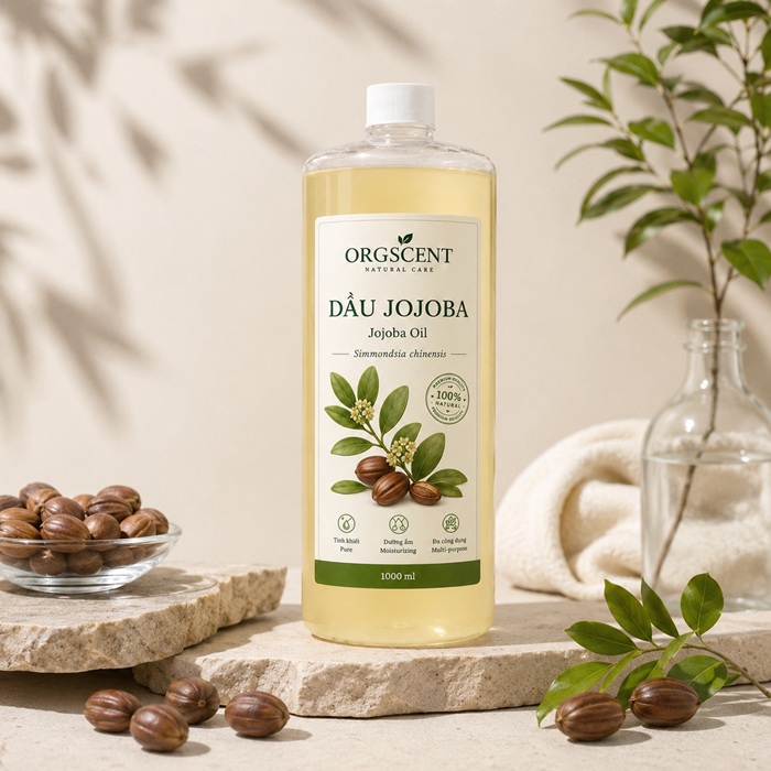 Ảnh minh họa: Sản phẩm dầu nền jojoba orgscent 1L của Orgscent