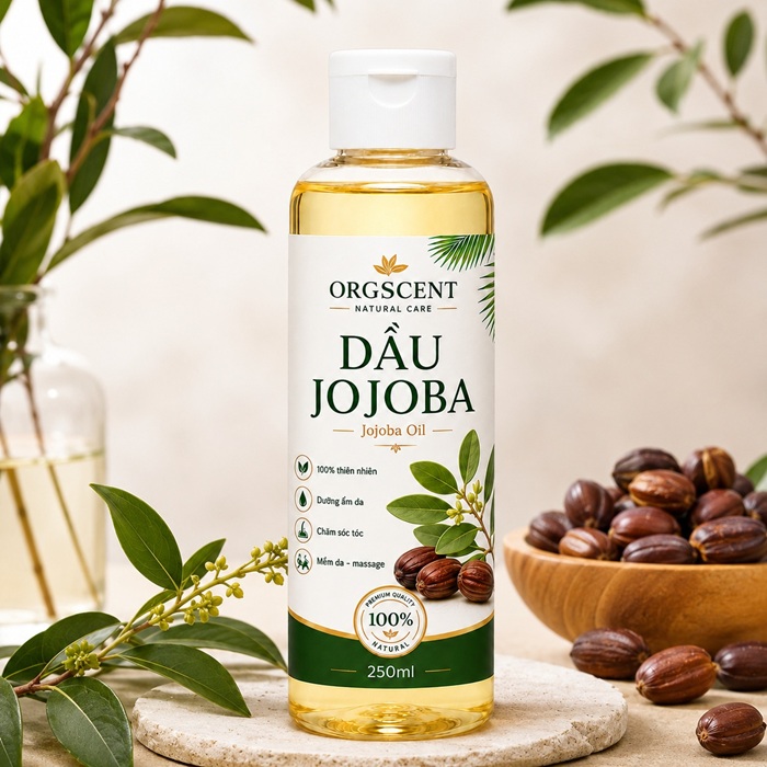 Ảnh minh họa: Sản phẩm dầu nền jojoba orgscent 250ml của Orgscent