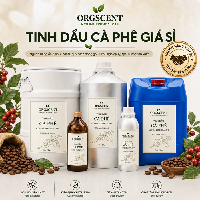 Ảnh minh họa: Sản Phẩm Tinh Dầu Cà Phê Giá Sỉ & Bán Buôn Số Lượng Lớn (Lít, Kg, Can, Phuy)