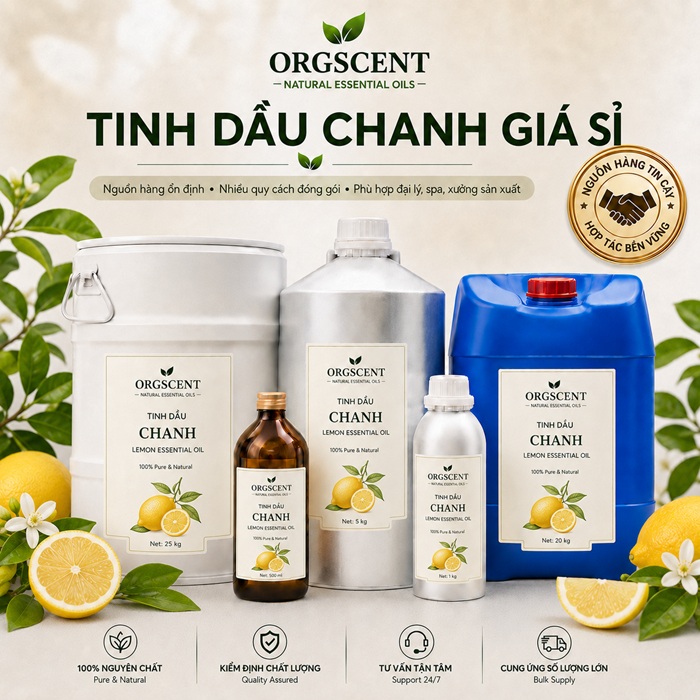 Ảnh minh họa: Sản Phẩm Tinh Dầu Chanh Giá Sỉ & Bán Buôn Số Lượng Lớn (Lít, Kg, Can, Phuy)