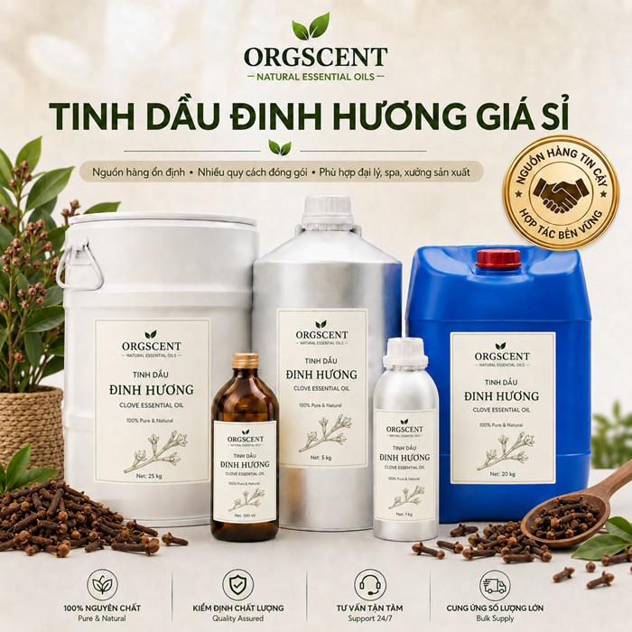 Ảnh minh họa: Sản Phẩm Tinh Dầu Đinh Hương Giá Sỉ & Bán Buôn Số Lượng Lớn (Lít, Kg, Can, Phuy)