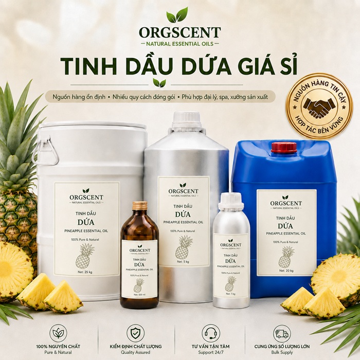 Ảnh minh họa: Sản Phẩm Tinh Dầu Dứa Giá Sỉ & Bán Buôn Số Lượng Lớn (Lít, Kg, Can, Phuy)