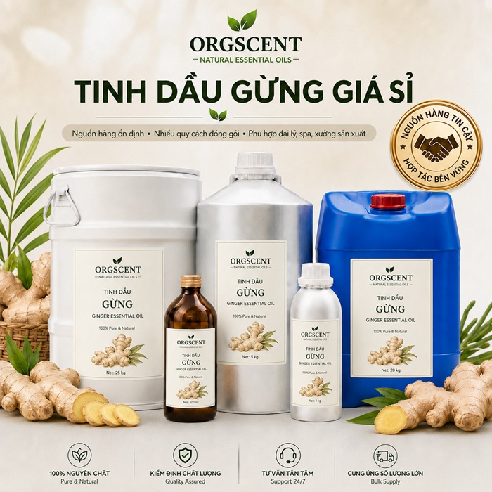 Ảnh minh họa: Sản Phẩm Tinh Dầu Gừng Giá Sỉ & Bán Buôn Số Lượng Lớn (Lít, Kg, Can, Phuy)