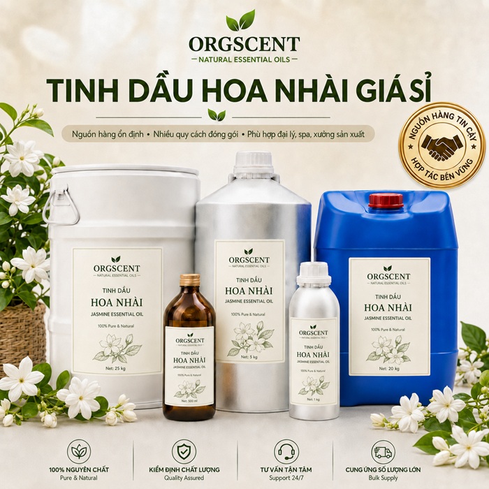 Ảnh minh họa: Sản Phẩm Tinh Dầu Hoa Nhài Giá Sỉ & Bán Buôn Số Lượng Lớn (Lít, Kg, Can, Phuy)