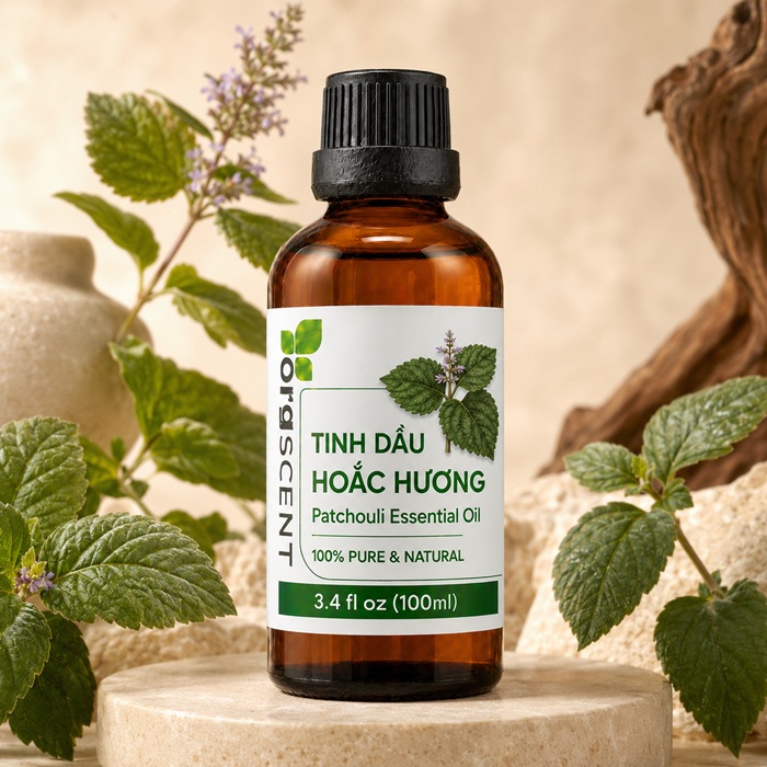 Ảnh minh họa: Sản phẩm tinh dầu hoắc hương 100ml của Orgscent