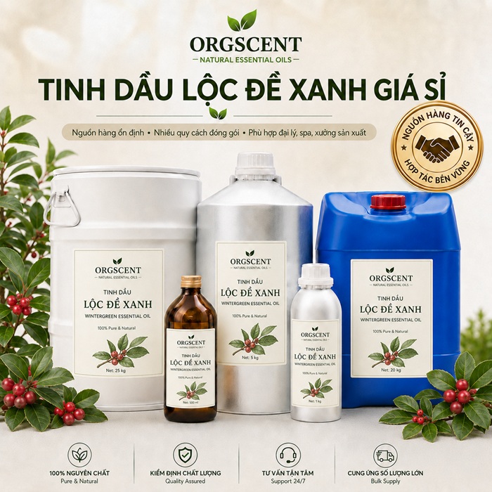 Ảnh minh họa: Sản Phẩm Tinh Dầu Lộc Đề Xanh Giá Sỉ & Bán Buôn Số Lượng Lớn (Lít, Kg, Can, Phuy)