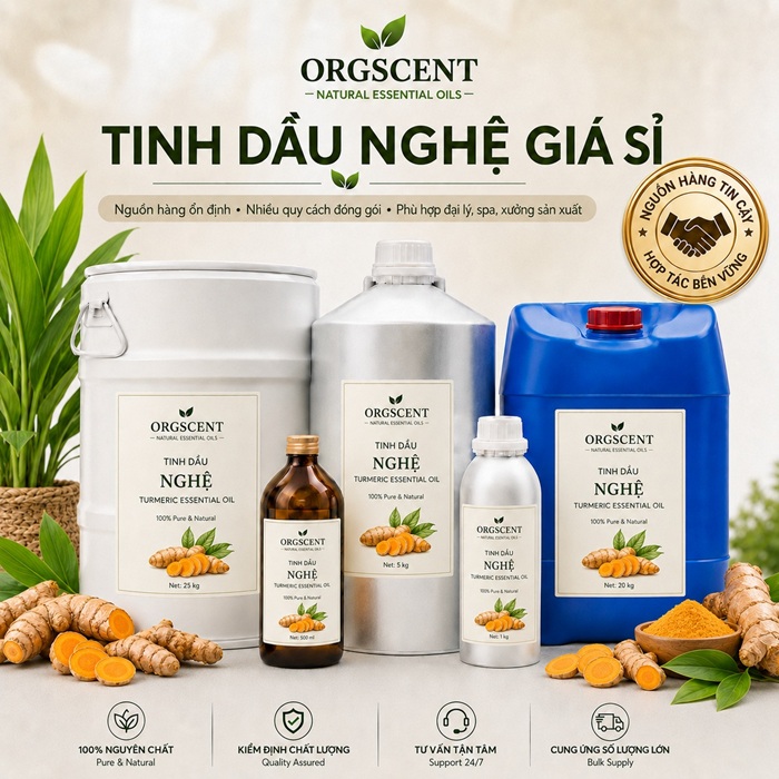 Ảnh minh họa: Sản Phẩm Tinh Dầu Nghệ Giá Sỉ & Bán Buôn Số Lượng Lớn (Lít, Kg, Can, Phuy)