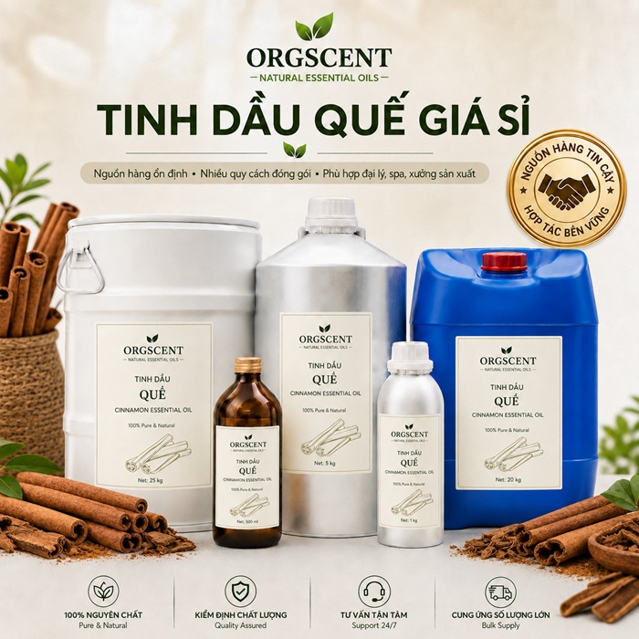 Ảnh minh họa: Sản Phẩm Tinh Dầu Quế Giá Sỉ & Bán Buôn Số Lượng Lớn (Lít, Kg, Can, Phuy)