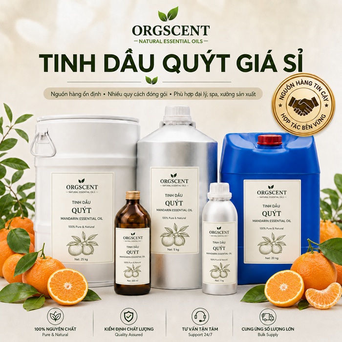 Ảnh minh họa: Sản Phẩm Tinh Dầu Quýt Giá Sỉ & Bán Buôn Số Lượng Lớn (Lít, Kg, Can, Phuy)