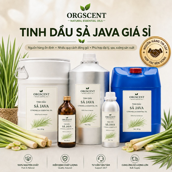 Ảnh minh họa: Sản Phẩm Tinh Dầu Sả Java Giá Sỉ & Bán Buôn Số Lượng Lớn (Lít, Kg, Can, Phuy)