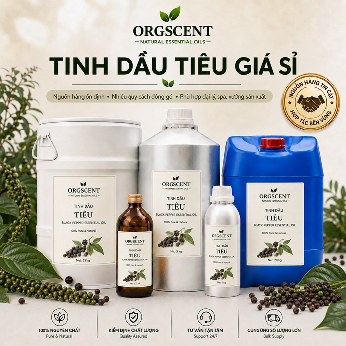 Ảnh minh họa: Sản Phẩm Tinh Dầu Tiêu Giá Sỉ & Bán Buôn Số Lượng Lớn (Lít, Kg, Can, Phuy)
