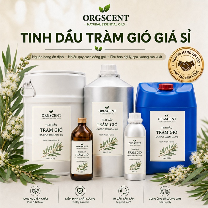 Ảnh minh họa: Sản Phẩm Tinh Dầu Tràm Gió Giá Sỉ & Bán Buôn Số Lượng Lớn (Lít, Kg, Can, Phuy)