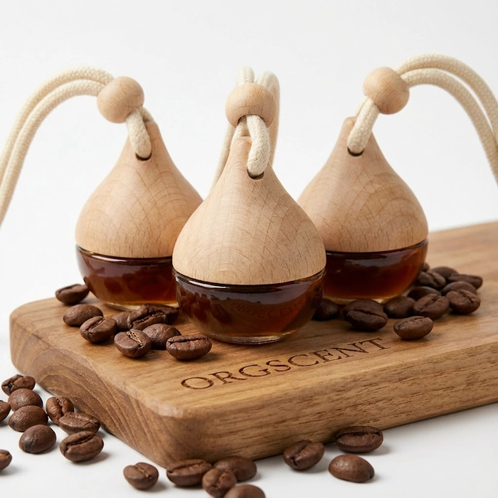 Ảnh minh họa: Sản phẩm combo 3 lọ tinh dầu treo cafe cao cấp hình giọt nước 8ml