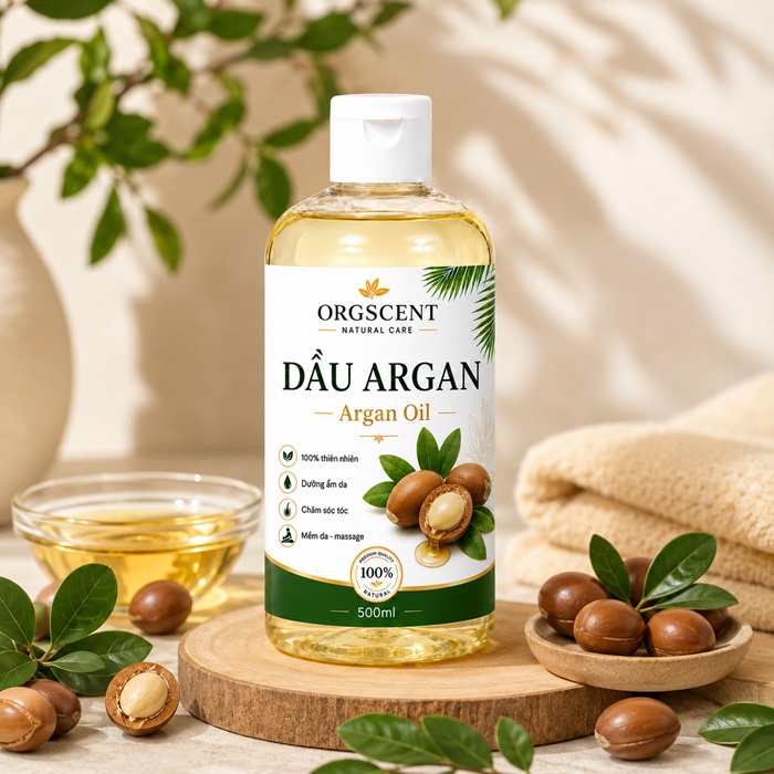 Ảnh minh họa: Sản phẩm dầu nền Argan 500ml của Orgscent