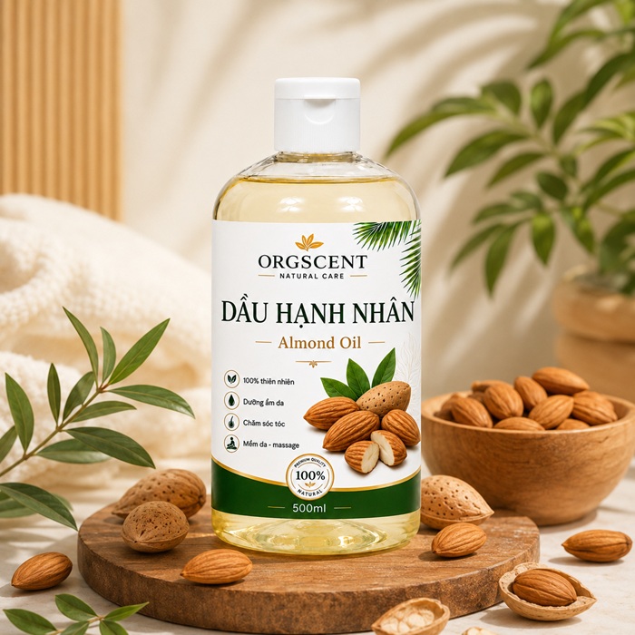 Ảnh minh họa: Sản phẩm dầu nền hạnh nhân 500ml của Orgscent