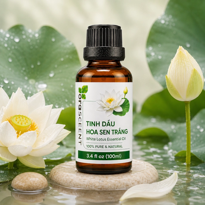 Ảnh minh họa: Sản phẩm Tinh dầu hoa sen trắng 100ml của Orgscent