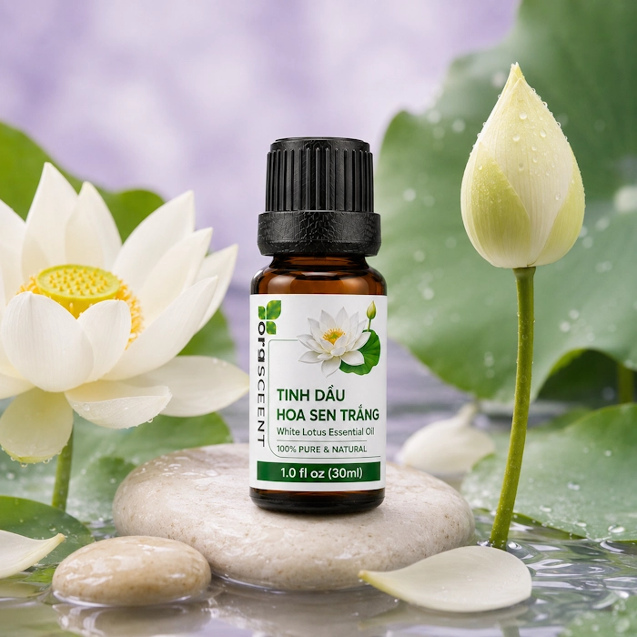 Ảnh minh họa: Sản phẩm Tinh dầu hoa sen trắng 30ml của Orgscent