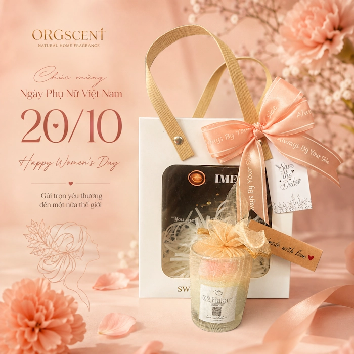 Quà 20-10 Nến Thơm 02 Hakari – Quà Xinh Trao Yêu Thương