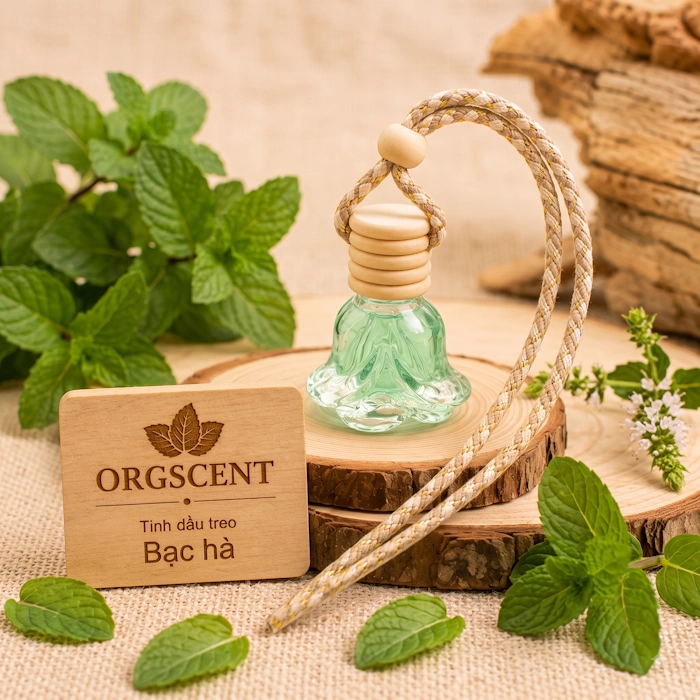 Ảnh minh họa: Sản phẩm tinh dầu bạc hà treo hình bông hoa 8ml – Thiết kế độc đáo, thanh lịch