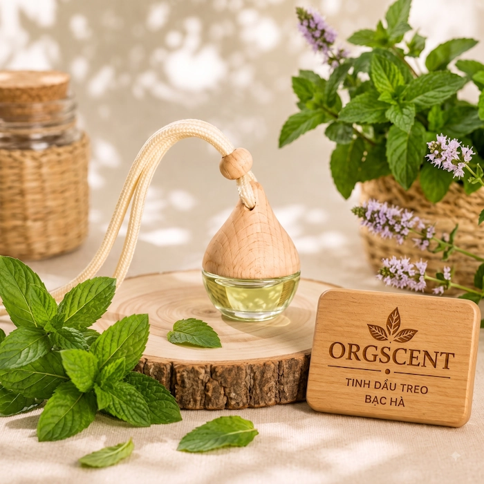 Ảnh minh họa: Sản phẩm tinh dầu Bạc hà treo hình giọt nước 8ml – Kiểu dáng tinh tế, dễ sử dụng