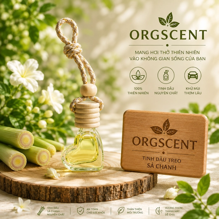 Ảnh minh họa: Sản phẩm tinh dầu sả chanh treo hình trái tim 5ml - Kiểu dáng độc đáo, đẹp mắt